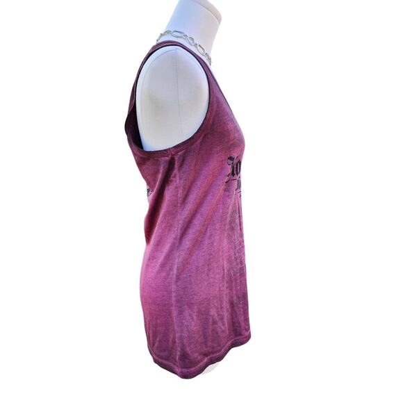 Harley Davidson Motorcycles Tacoma Pink Black Tye Dye Biker Tank Top Sz S - Picture 4 of 8